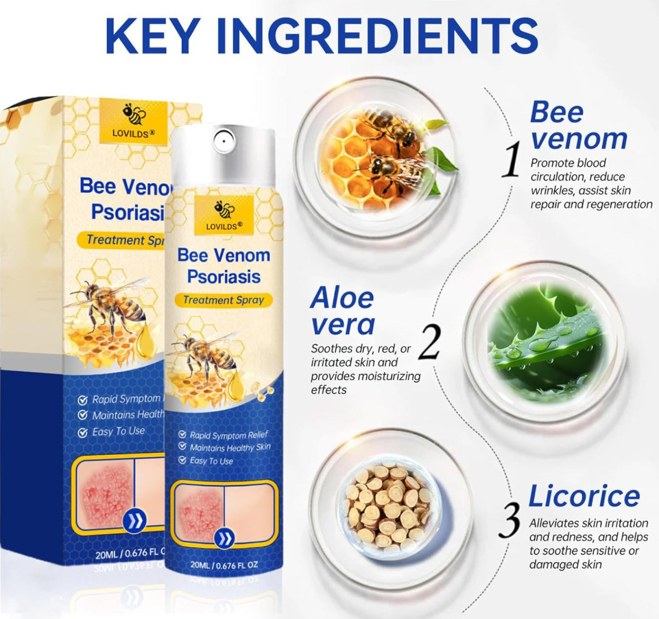 LAST DAY OF DISCOUNT 🔥 BeeVenom Psoriasis Care Spray Pro