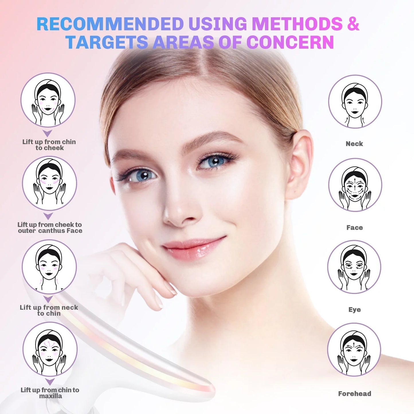 LED Neck & Face Beauty Device – Skin Tightening & Anti-Aging Massager”
